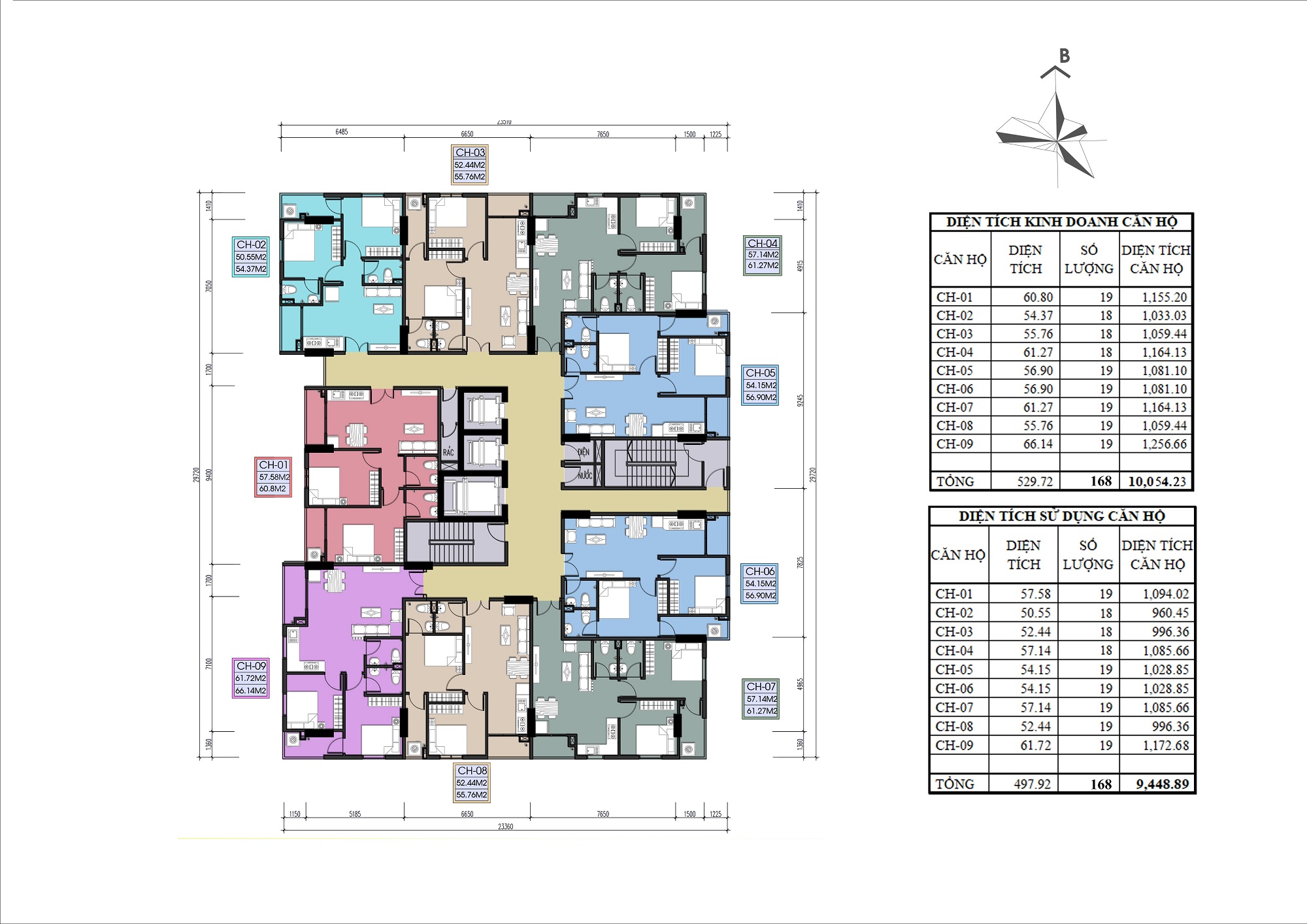 Sơ đồ mặt bằng dự án căn hộ Tecco Tower Dĩ An